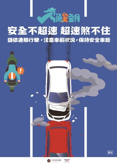 交通月海報-安全不超速超速煞不住